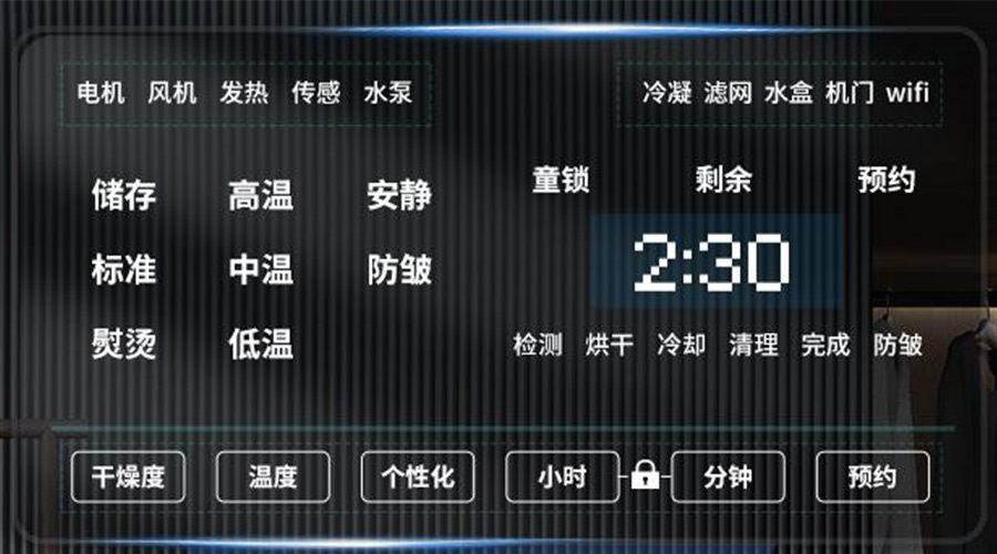 冷凝衣物烘干機擁有獨立大屏，實現(xiàn)智能快速烘干！