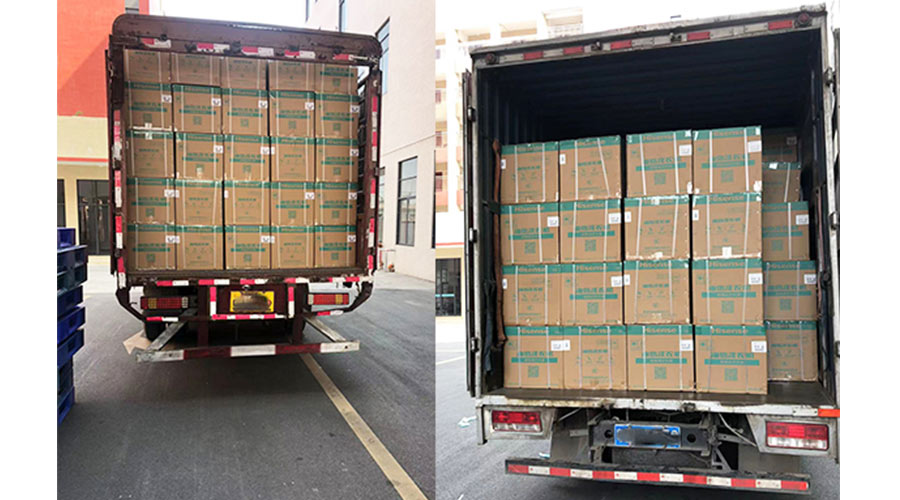 實況圖！金環(huán)電器完成國內(nèi)某知名品牌迷你洗衣機(jī)裝柜發(fā)貨